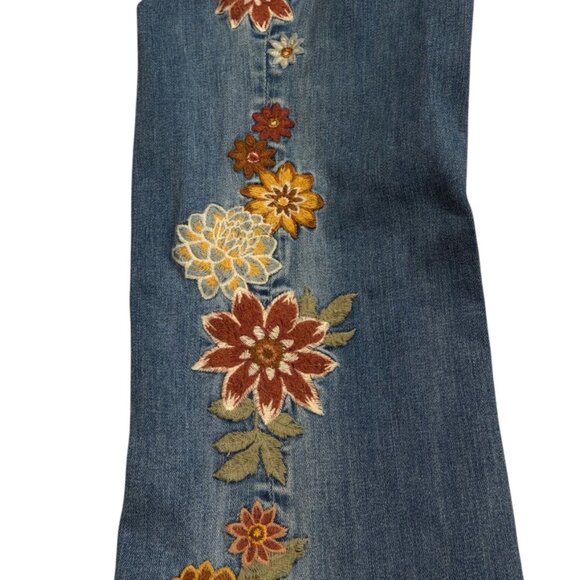 Free People x Driftwood Neptune Embroidered Denim Jumpsuit XS - Picture 15 of 16